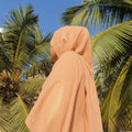 Pastel Orange Shimmer Georgette Hijab | Tawazau
