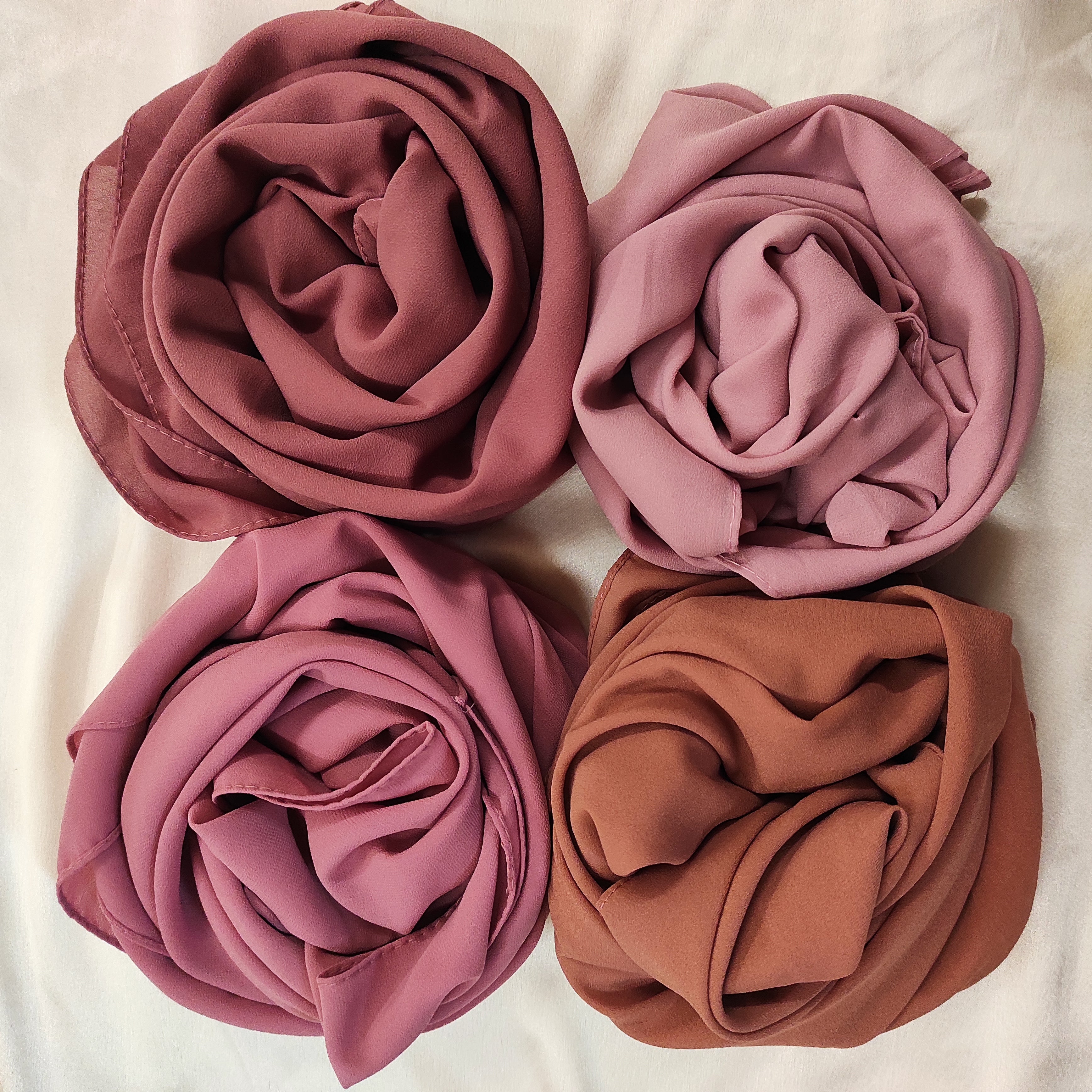 Premium Blush Collection Georgette Hijab Set