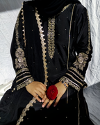 Designer Midnight Black Handwork Suit Set